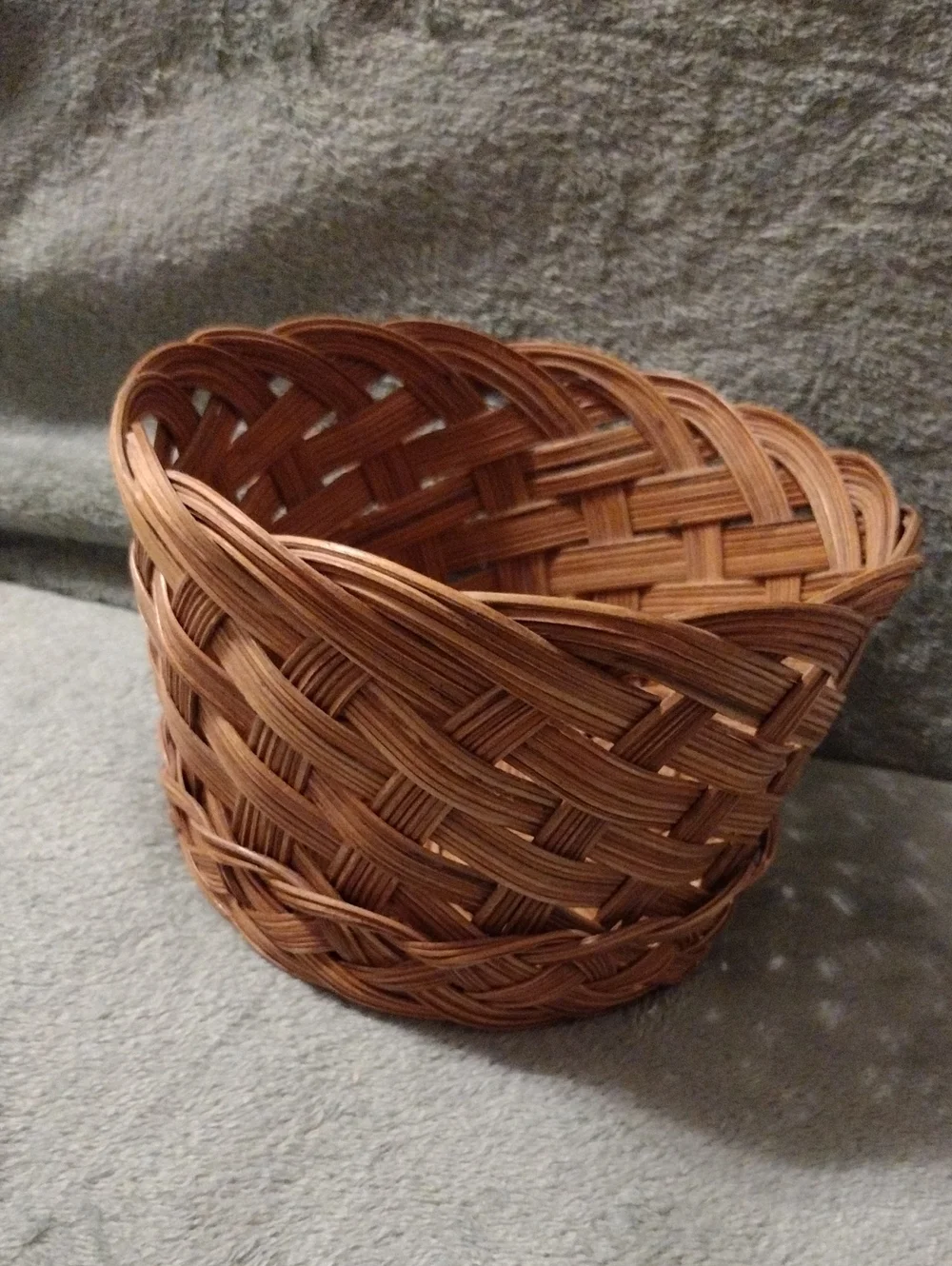 Handwoven Brown Wicker Storage Basket - Home Accents
